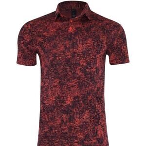 $70 Adidas Aerial Jacquard Golf Bright Red Shirt Men’s Size Small HZ0443